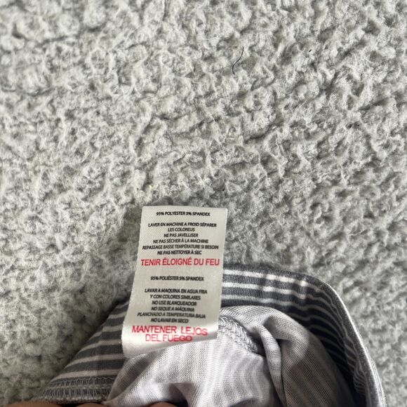 Tahari Sleepwear Pajama Pants Womens Medium Gray White Stripe Drawstring - Picture 12 of 12